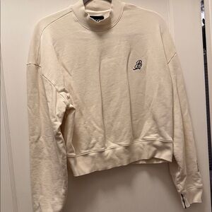 Bandit Running Cream Crop Mockneck Sweatshirt